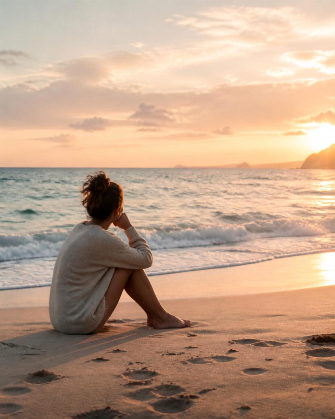 Person Sitting on Beach, Thinking You’ve Been With Yourself Through Everything